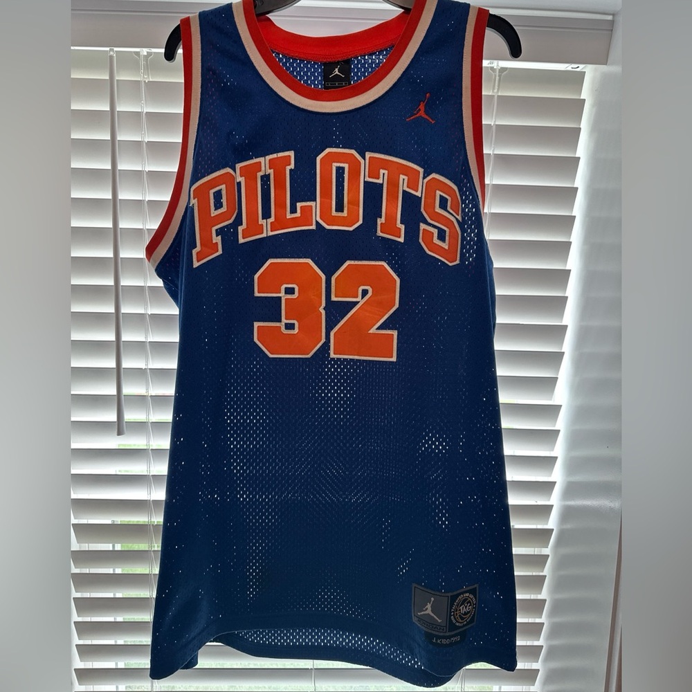 Jason Kidd 1992 St Joseph Pilots Blue Jordan Jersey Men L Swingman